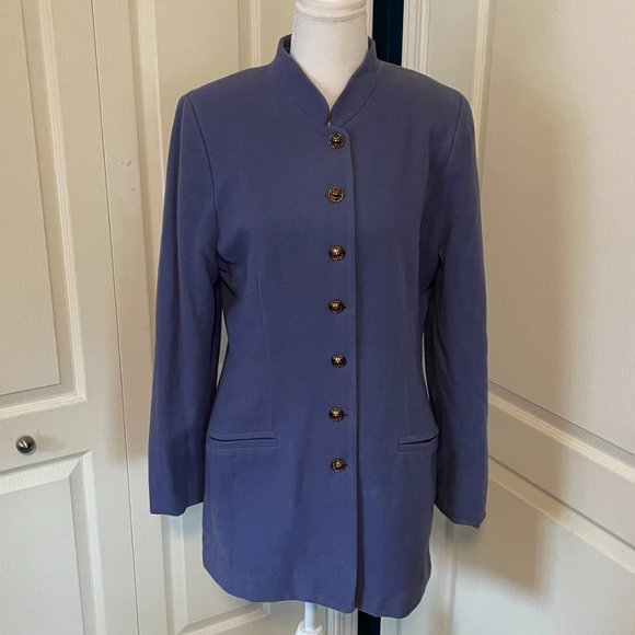 Saks Fifth Avenue Jackets & Blazers - Saks Fifth Avenue Vintage Folio Wool Blazer Jacket Periwinkle Size 10